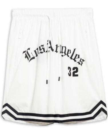 PANTALONCINI AREA ZERO LOS ANGELES 32 LOGO FRONTALE BIANCO BLANCO