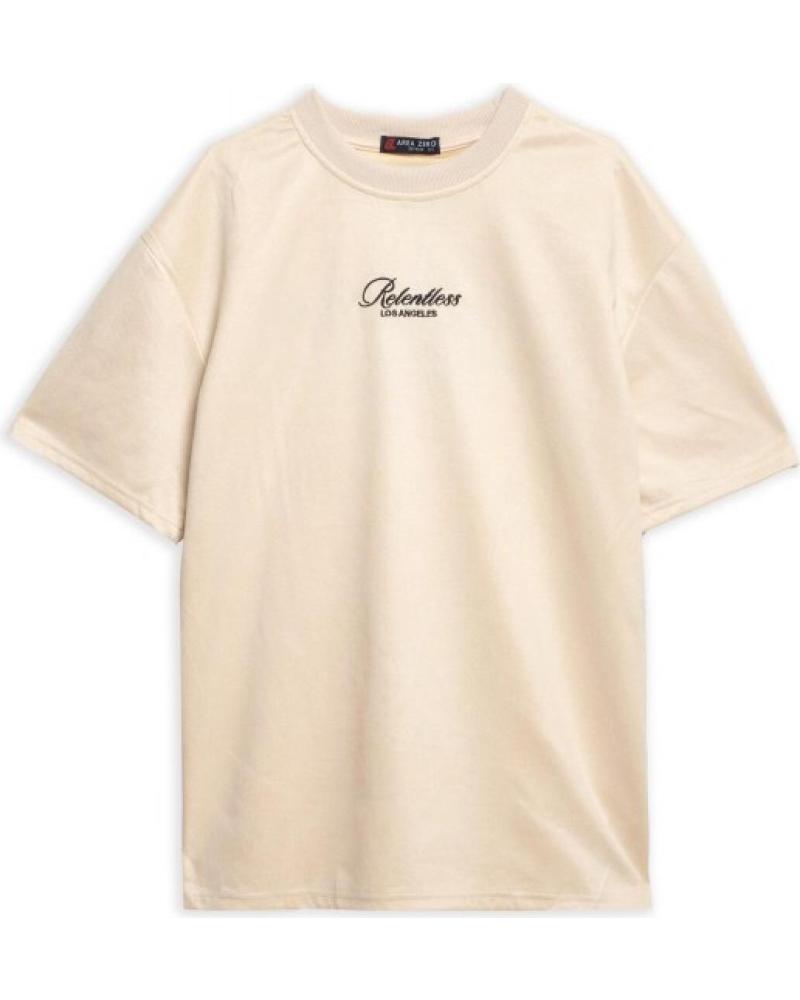 T-SHIRT OVERSIZE AREA ZERO RELENTLESS BEIGE BEIGE