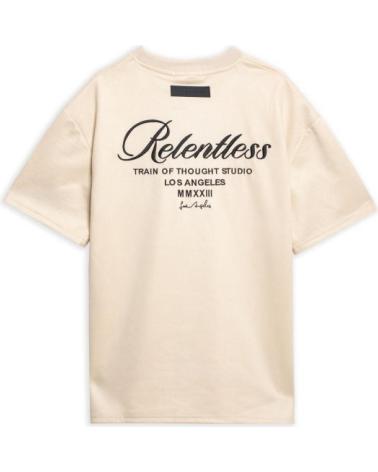 T-SHIRT OVERSIZE AREA ZERO RELENTLESS BEIGE BEIGE