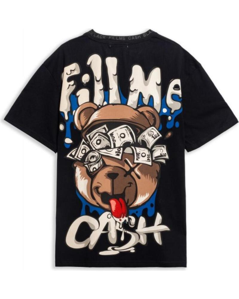 T-SHIRT OVERSIZE AREA ZERO FILL ME CASH NOIR NEGRO