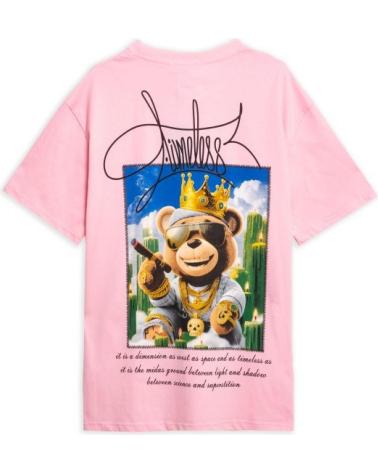 T-SHIRT OVERSIZE ROSE AREA ZERO TIMELESS BEAR ROSA