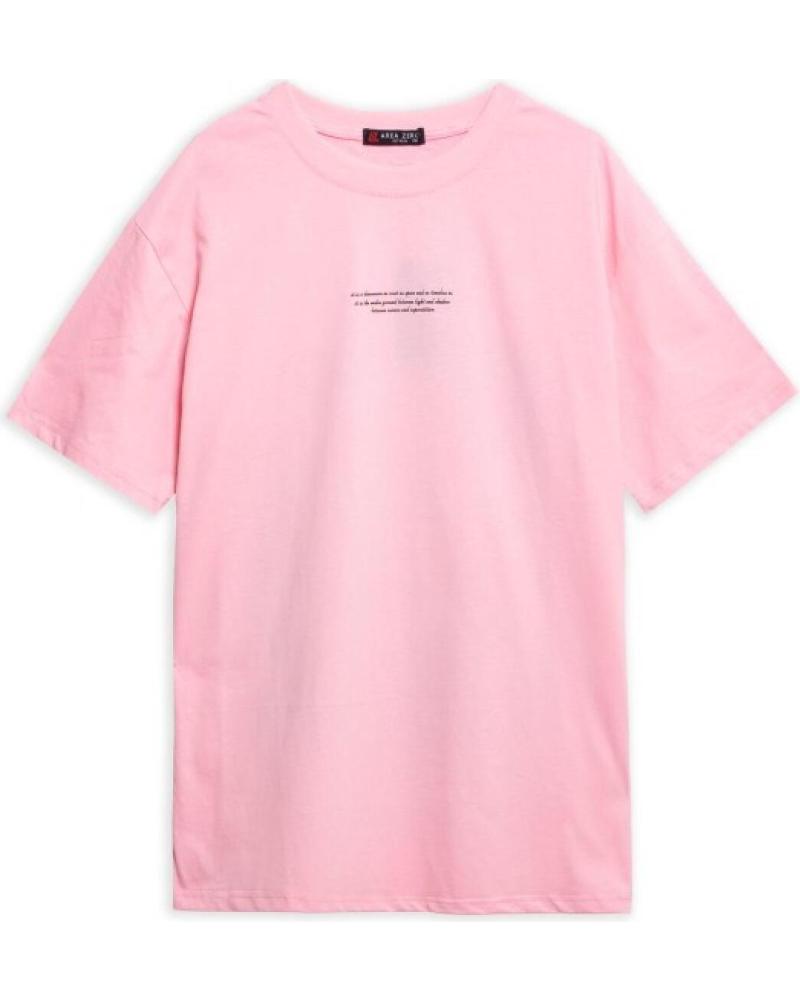 T-SHIRT OVERSIZE ROSE AREA ZERO TIMELESS BEAR ROSA