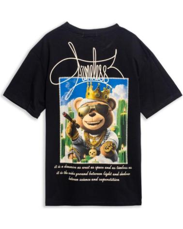 AREA ZERO T-SHIRT OVERSIZE TIMELESS BEAR NOIR NEGRO
