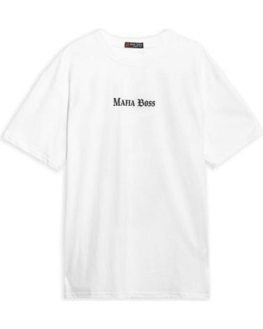 AREA ZERO T-SHIRT OVERSIZE MAFIA BOSS BLANC BLANCO