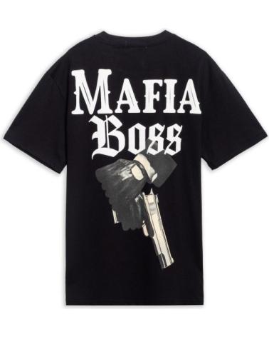 AREA ZERO T-SHIRT OVERSIZE MAFIA BOSS NOIR NEGRO