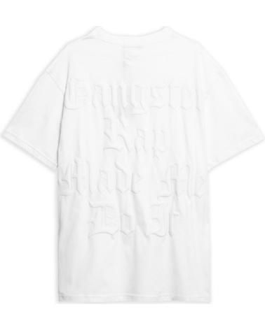 AREA ZERO T-SHIRT OVERSIZE 'GANGSTER RAP' BLANC BLANCO