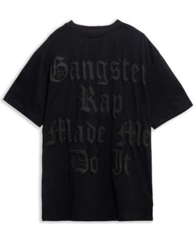 AREA ZERO T-SHIRT OVERSIZE 'GANGSTER RAP' NOIR NEGRO