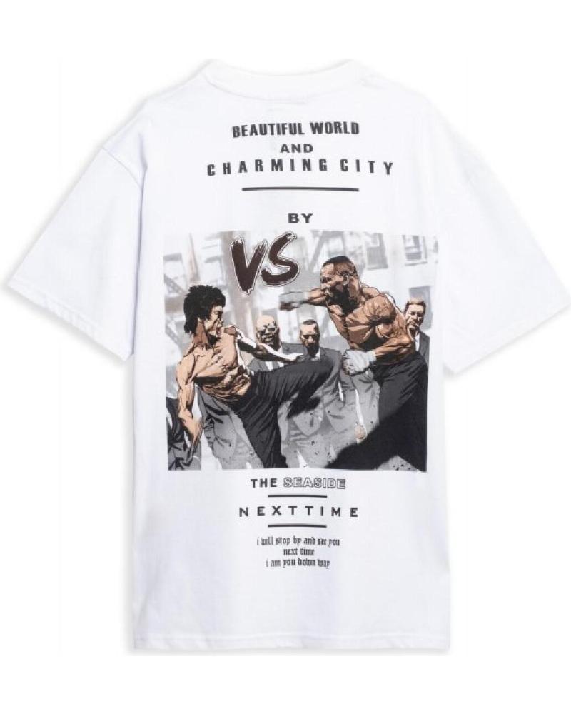 AREA ZERO T-SHIRT OVERSIZE 'FIGHTERS' BLANC BLANCO