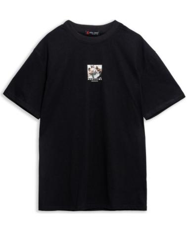 AREA ZERO T-SHIRT NOIR OVERSIZE FIGHTERS TEE NEGRO