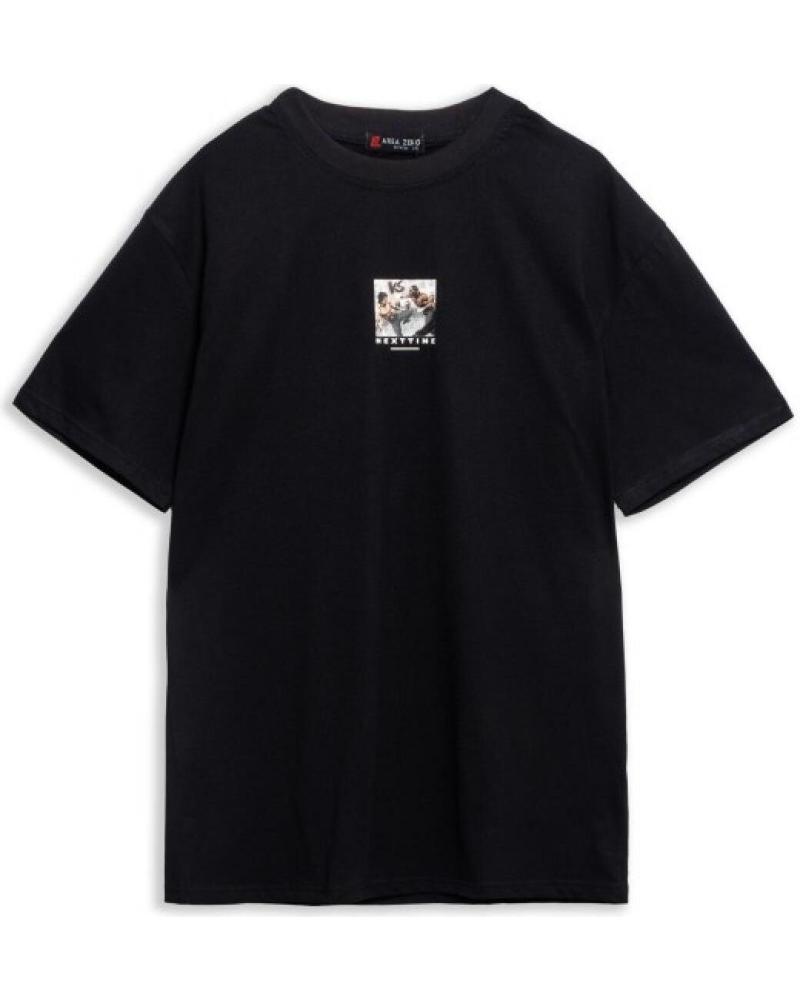 AREA ZERO T-SHIRT NOIR OVERSIZE FIGHTERS TEE NEGRO