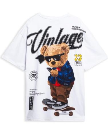 AREA ZERO T-SHIRT BLANC OVERSIZE VANTAGE BEAR TEE BLANCO