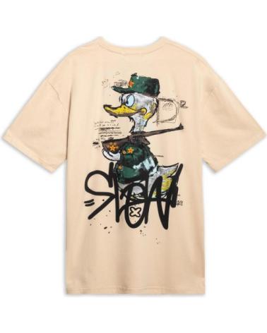 T-SHIRT OVERSIZE AREA ZERO SLOW DUCK BEIGE BEIGE