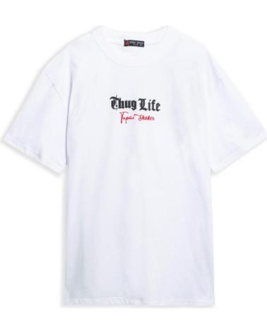 T-SHIRT OVERSIZE AREA ZERO THUG TUPAC BLANC BLANCO