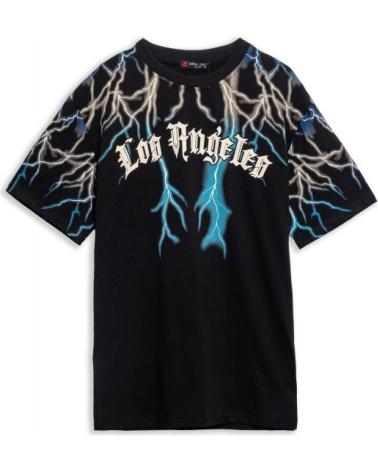 AREA ZERO CAMISETA NEGRA LOS ANGELES THUNDER BACK WINGS TEE NEGRO