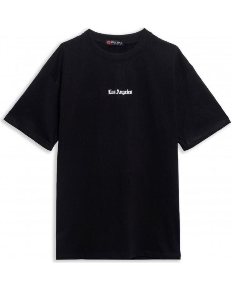 AREA ZERO CAMISETA NEGRA LOS ANGELES WILD BEACH OVERSIZED TEE NEGRO