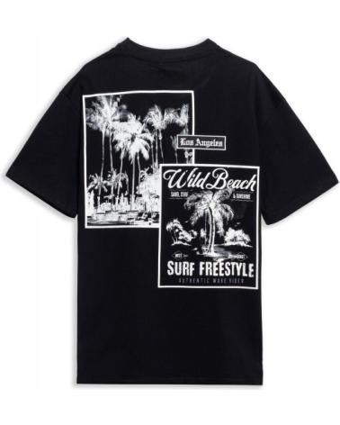 AREA ZERO CAMISETA NEGRA LOS ANGELES WILD BEACH OVERSIZED TEE NEGRO