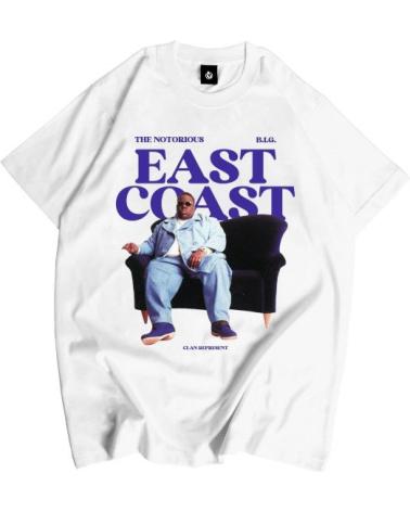 T-SHIRT CLAN NOTORIOUS B.I.G. EAST COAST BLANC BLANCO