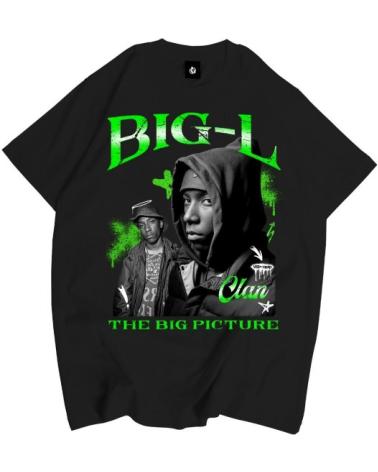 T-SHIRT CLAN BIG L NOIR NEGRO