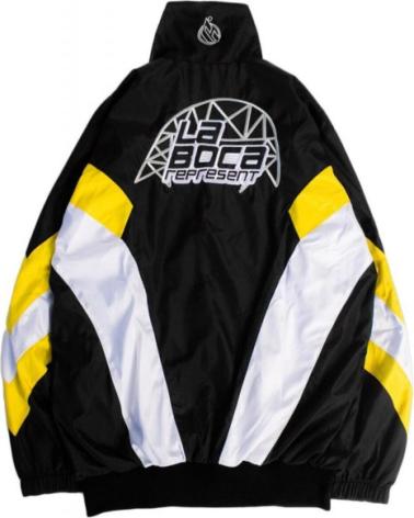 VESTE COUPE-VENT NOIRE CLAN 'BOCA REPRESENT' NEGRO
