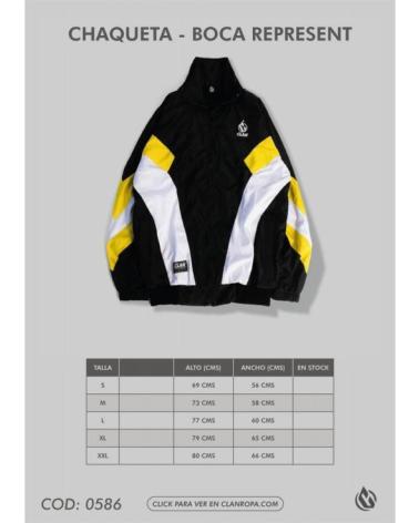 VESTE COUPE-VENT NOIRE CLAN 'BOCA REPRESENT' NEGRO
