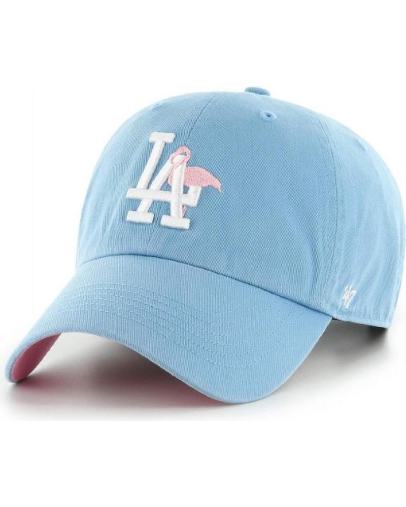 CAPPELLINO '47 BRAND DODGERS FLAMINGO CLEAN UP CAP AZZURRO CELESTE