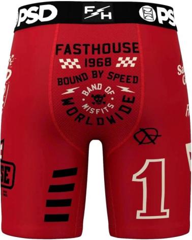 PSD FASTHOUSE BOUND STANDARD LENGTH BRIEF BOXER ROT ROJO