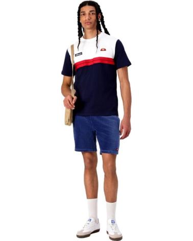 CAMISETA ELLESSE MACCHIO TEE BLANCA Y AZUL MARINO PARA HOMBRE WHITE-NAVY