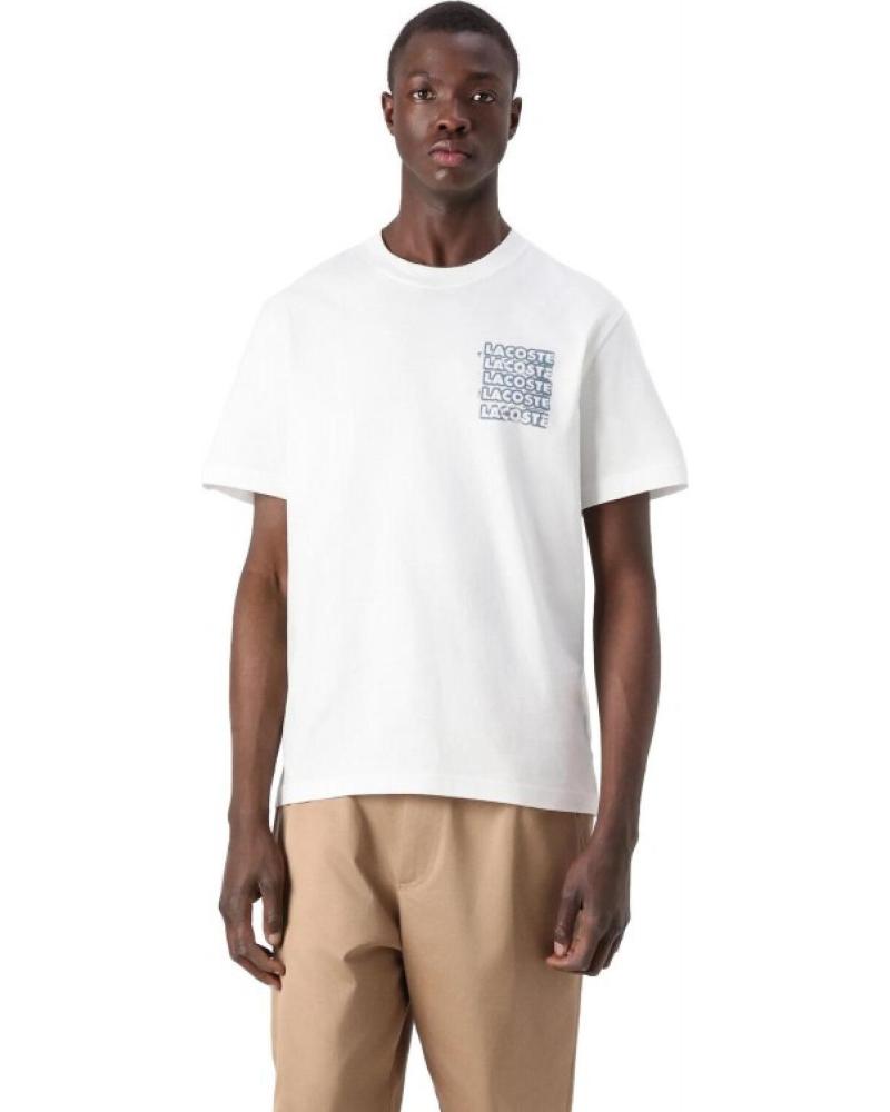 T-SHIRT LACOSTE COTTON GRAPHIC LOGO BLANC BLANCO