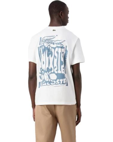 T-SHIRT LACOSTE COTTON GRAPHIC LOGO BLANC BLANCO