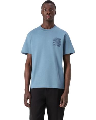 LACOSTE COTTON GRAPHIC LOGO T-SHIRT BLAU AZUL