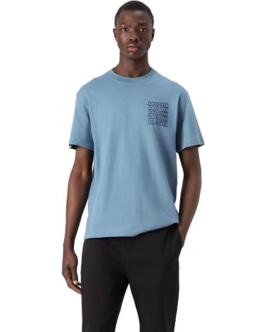 LACOSTE COTTON GRAPHIC LOGO T-SHIRT BLAU AZUL