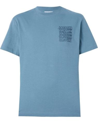 LACOSTE COTTON GRAPHIC LOGO T-SHIRT BLAU AZUL