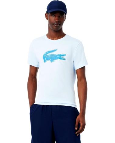 T-SHIRT LACOSTE ULTRA DRY CON LOGO COCCODRILLO CELESTE XXL AZUL