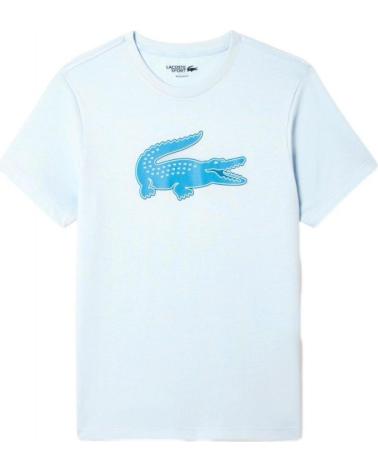 T-SHIRT LACOSTE ULTRA DRY COM LOGÓTIPO DE CROCODILO AZUL CELESTE XXL AZUL