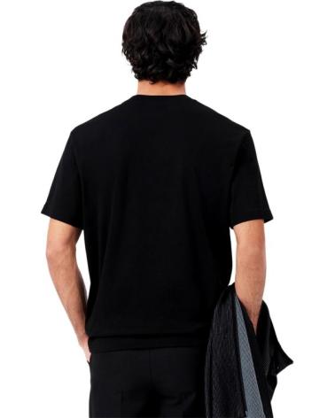 LACOSTE BREAST POCKET BAUMWOLL-T-SHIRT SCHWARZ NEGRO
