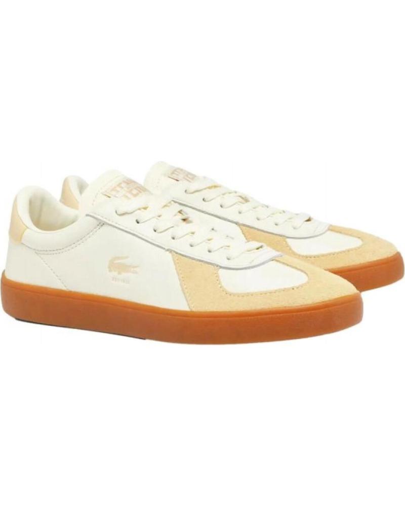 LACOSTE BASESHOT PRO YELLOW LEATHER SNEAKERS AMARILLO