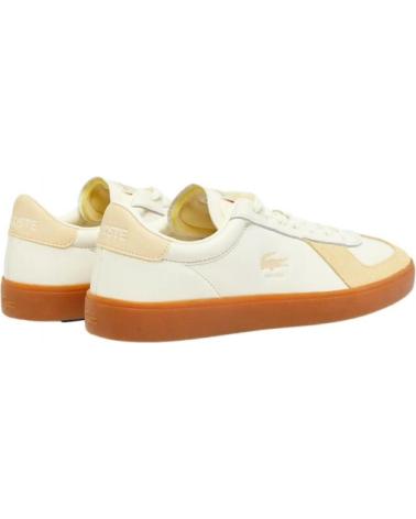 LACOSTE BASESHOT PRO YELLOW LEATHER SNEAKERS AMARILLO