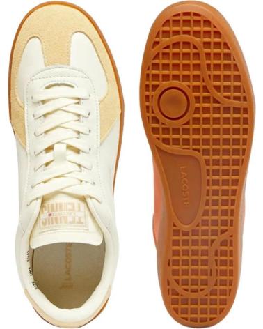 LACOSTE BASESHOT PRO YELLOW LEATHER SNEAKERS AMARILLO