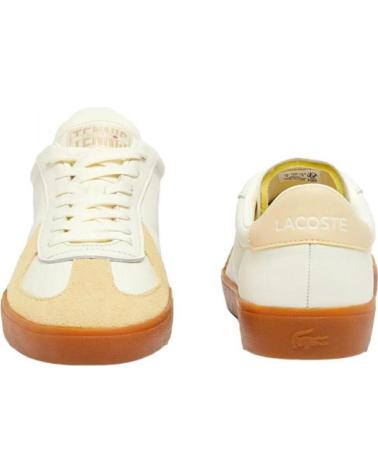 LACOSTE BASESHOT PRO YELLOW LEATHER SNEAKERS AMARILLO