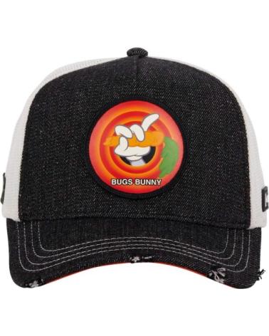 CAPPELLINO TRUCKER CAPSLAB BUGS BUNNY 'MANO' NERO, BIANCO E ARANCIONE NEGRO