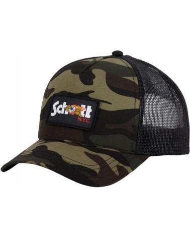 BERRETTO TRUCKER VON DUTCH X SCHOTT CAMOUFLAGE ARMY VERDASTRO VERDOSO