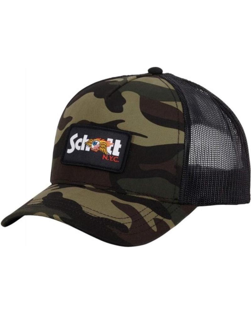 BERRETTO TRUCKER VON DUTCH X SCHOTT CAMOUFLAGE ARMY VERDASTRO VERDOSO