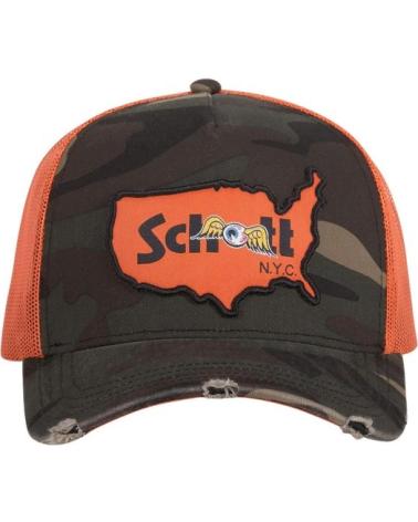 CAPPELLINO TRUCKER VON DUTCH X SCHOTT CAMOUFLAGE CAMO TONALITÀ VERDASTRE VERDOSO