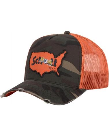 CAPPELLINO TRUCKER VON DUTCH X SCHOTT CAMOUFLAGE CAMO TONALITÀ VERDASTRE VERDOSO