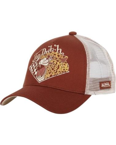 CAPPELLINO TRUCKER VON DUTCH STAMPA GHEPARDO TONALITÀ MARRONE MARRóN