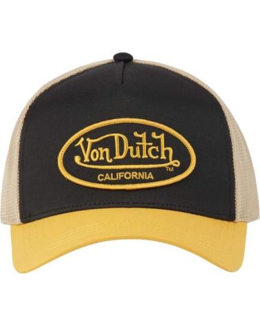 VON DUTCH POLY05 SCHWARZ-GELBE TRUCKER KAPPE AMARILLO