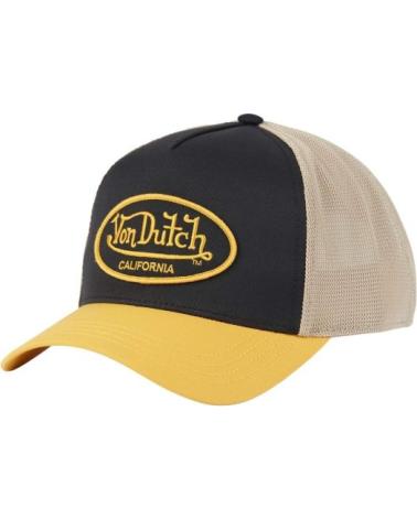 VON DUTCH POLY05 SCHWARZ-GELBE TRUCKER KAPPE AMARILLO
