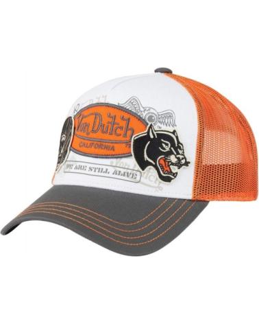 VON DUTCH PATCHES06 TRUCKER KAPPE MIT ORANGEN UND WEISSEN PATCHES NARANJA