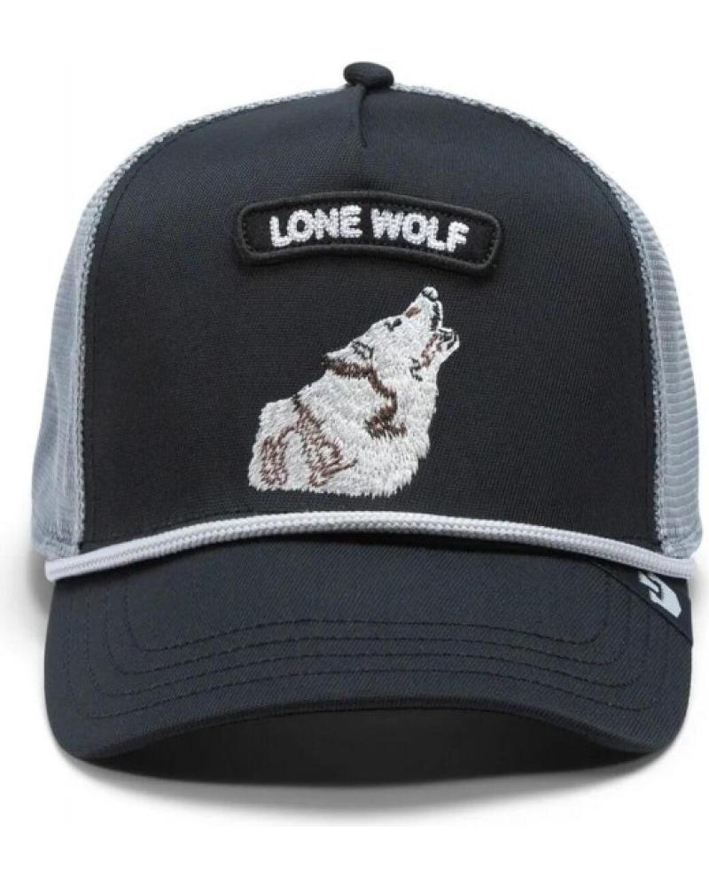 CAPPELLINO TRUCKER GOORIN BROS GB2 WOLF NERO CON TOPPA LUPO NEGRO