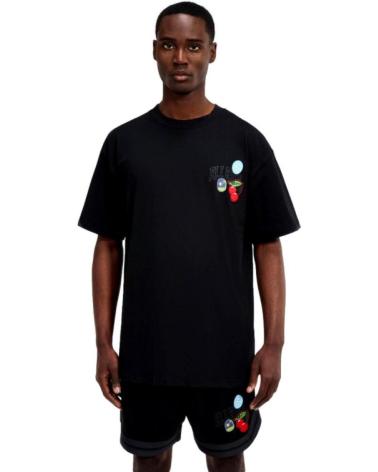 ELLESSE CAMISETA STICKERO TEE NEGRA CON PARCHES NEGRO